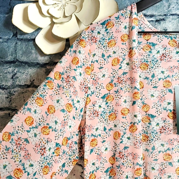 Wild Fable | Gypsy Boho Prairiecore Pink Floral Kimono Duster - Picture 4 of 10